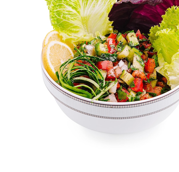 Bowl with fresh salad